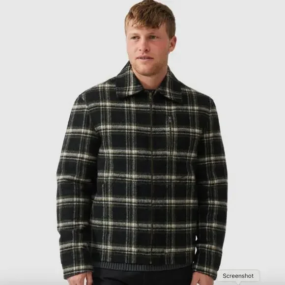 Rodd Gunn Inverness Harrington Jacket – Black Tan Plaid Wool